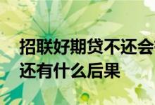招联好期贷不还会有什么后果 招联好期贷不还有什么后果
