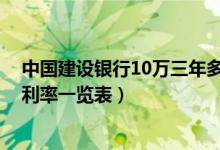 中国建设银行10万三年多少利息（2022建设银行活期存款利率一览表）