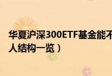 华夏沪深300ETF基金能不能买（截至2022年4月9日年持股人结构一览）