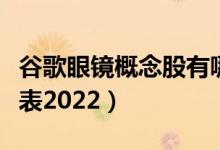 谷歌眼镜概念股有哪些（谷歌眼镜概念股一览表2022）