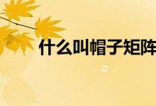 什么叫帽子矩阵（什么叫帽子戏法）