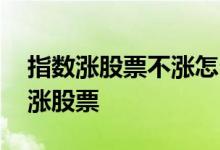 指数涨股票不涨怎么回事 为什么只涨指数不涨股票