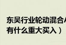 东吴行业轮动混合A该基金赚钱吗（全部基金有什么重大买入）