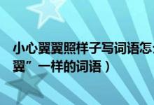 小心翼翼照样子写词语怎么写（照样子写出三个与“小心翼翼”一样的词语）
