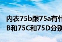 内衣75b跟75a有什么区别（内衣的75A和75B和75C和75D分别是什么）