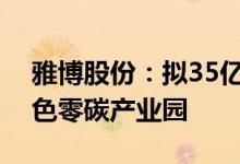 雅博股份：拟35亿元投建巴彦淖尔市HJT绿色零碳产业园