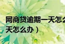 网商贷逾期一天怎么成功还款（网商贷逾期一天怎么办）