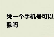 凭一个手机号可以贷款吗 仅凭手机号可以贷款吗