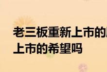 老三板重新上市的股票有哪些 老三板有重新上市的希望吗