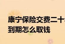 康宁保险交费二十年后如何取保费 康宁保险到期怎么取钱