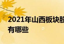 2021年山西板块股票一览山西板块上市公司有哪些