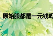 原始股都是一元钱吗 原始股都是一元一股吗