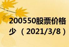 200550股票价格（200550股票价格今天多少 （2021/3/8））
