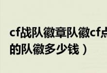 cf战队徽章队徽cf点能购买吗（CF创建战队用的队徽多少钱）