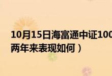 10月15日海富通中证100指数(LOF)A最新净值是多少（近两年来表现如何）