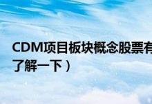 CDM项目板块概念股票有哪些（CDM项目概念股一览赶紧了解一下）