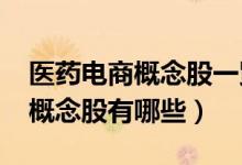 医药电商概念股一览（2022年医药电商龙头概念股有哪些）