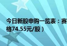 今日新股申购一览表：赛微微电4月13日申购指南（发行价格74.55元/股）