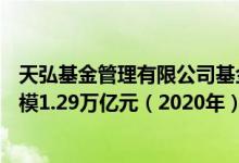 天弘基金管理有限公司基金总规模1.41万亿元货币型基金规模1.29万亿元（2020年）