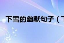 下雪的幽默句子（下雪的幽默句子有哪些）