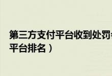 第三方支付平台收到处罚会产生什么审计风险（第三方支付平台排名）