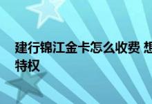 建行锦江金卡怎么收费 想问一下 建行锦江龙卡有哪些卡片特权