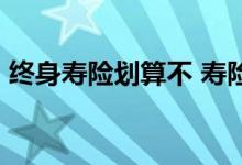 终身寿险划算不 寿险是保终身的还是70年的