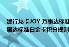 建行龙卡JOY 万事达标准白金卡费用说明 建行龙卡JOY 万事达标准白金卡积分规则