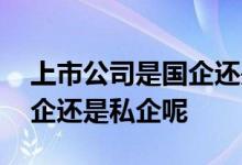 上市公司是国企还是私营企业 上市公司是国企还是私企呢 