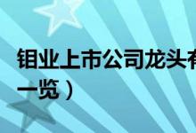 钼业上市公司龙头有哪些（钼业上市公司龙头一览）