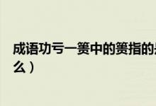 成语功亏一篑中的篑指的是（成语功亏一篑中的篑指的是什么）
