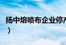 扬中熔喷布企业停产（全市全面进行停产整顿）