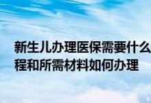 新生儿办理医保需要什么手续 2022潮州新生儿医保办理流程和所需材料如何办理 