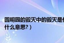 圆明园的毁灭中的毁灭是什么意思（圆明园的毁灭中,瑰宝是什么意思?）