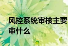 风控系统审核主要审什么 风控系统审核主要审什么