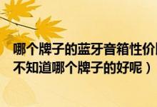哪个牌子的蓝牙音箱性价比高（想买个音质最好的蓝牙音箱不知道哪个牌子的好呢）