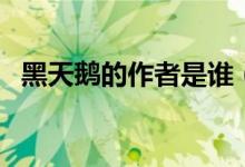 黑天鹅的作者是谁（黑天鹅的作者是谁啊）