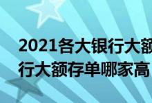 2021各大银行大额存单利率是多少（各大银行大额存单哪家高）