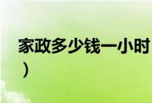 家政多少钱一小时（2019家政行业收费标准）
