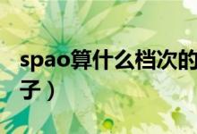 spao算什么档次的牌（spao算什么档次的牌子）