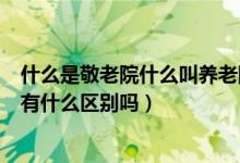 什么是敬老院什么叫养老院（养老院福利院敬老院三者之间有什么区别吗）