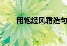 用饱经风霜造句（用饱经风霜造句）