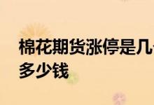 棉花期货涨停是几个点 棉花期货波动一个点多少钱