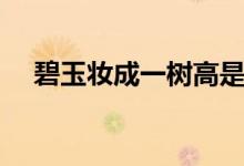 碧玉妆成一树高是什么意思（一得意思）