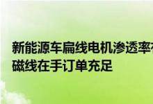 新能源车扁线电机渗透率有望提升至40%金杯电工称高压电磁线在手订单充足