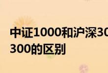 中证1000和沪深300的区别 中证1000和沪深300的区别