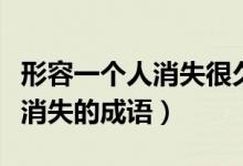 形容一个人消失很久后突然出现（形容一个人消失的成语）