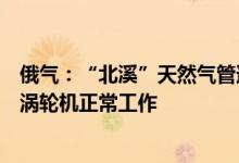 俄气：“北溪”天然气管道波尔托瓦亚压气站目前仅有一台涡轮机正常工作
