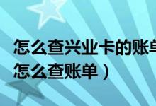 怎么查兴业卡的账单（兴业银行信用卡微信上怎么查账单）