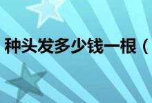 种头发多少钱一根（头发的质量有好有坏吗）